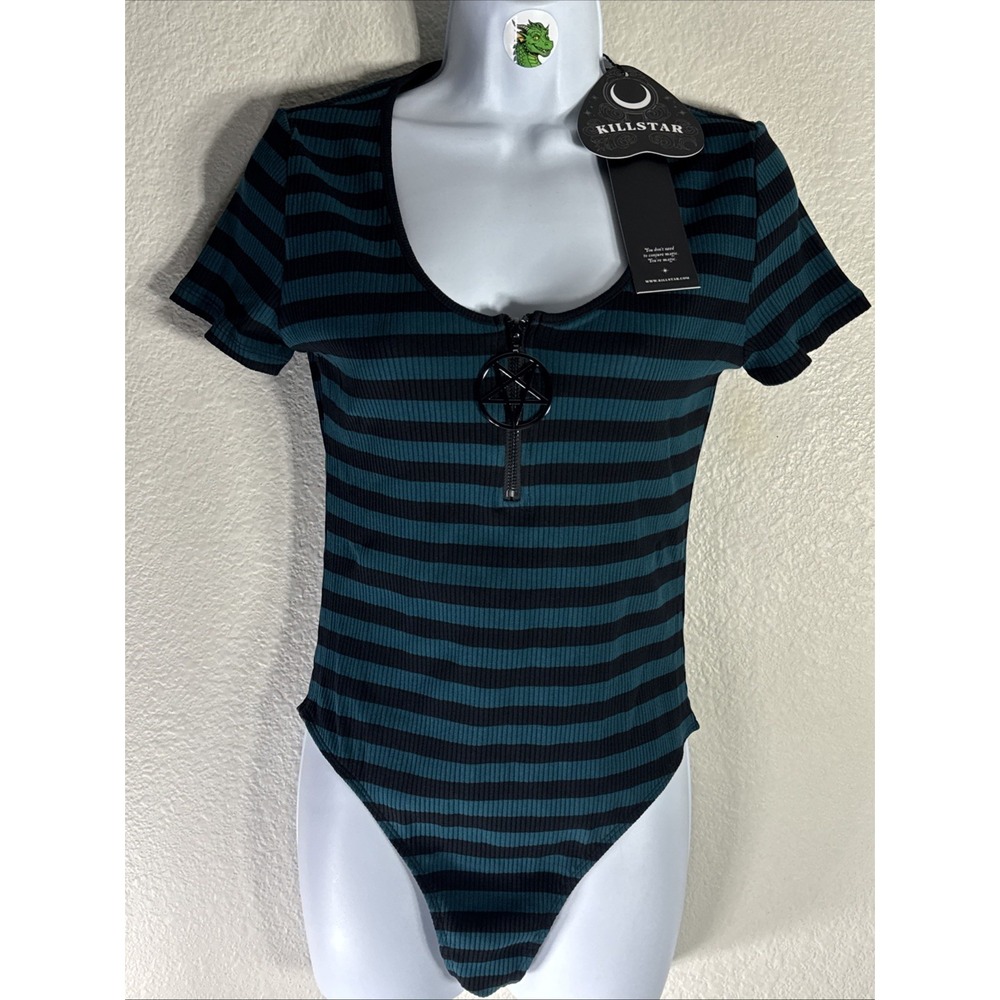 NWT Killstar Skyllah Bodysuit Gothic Rave Witch Festival Shirt Top Size Small